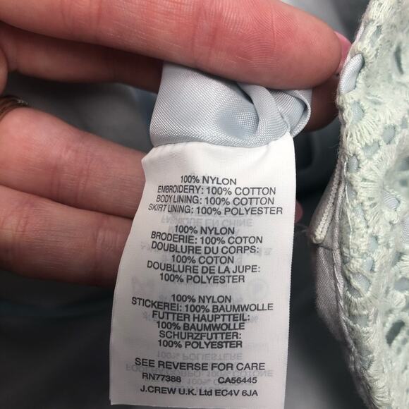 J. Crew Dusty Seaglass Hayley Eyelet Strapless Dress - Picture 7 of 7